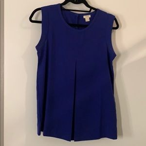 Blue sleeveless blouse